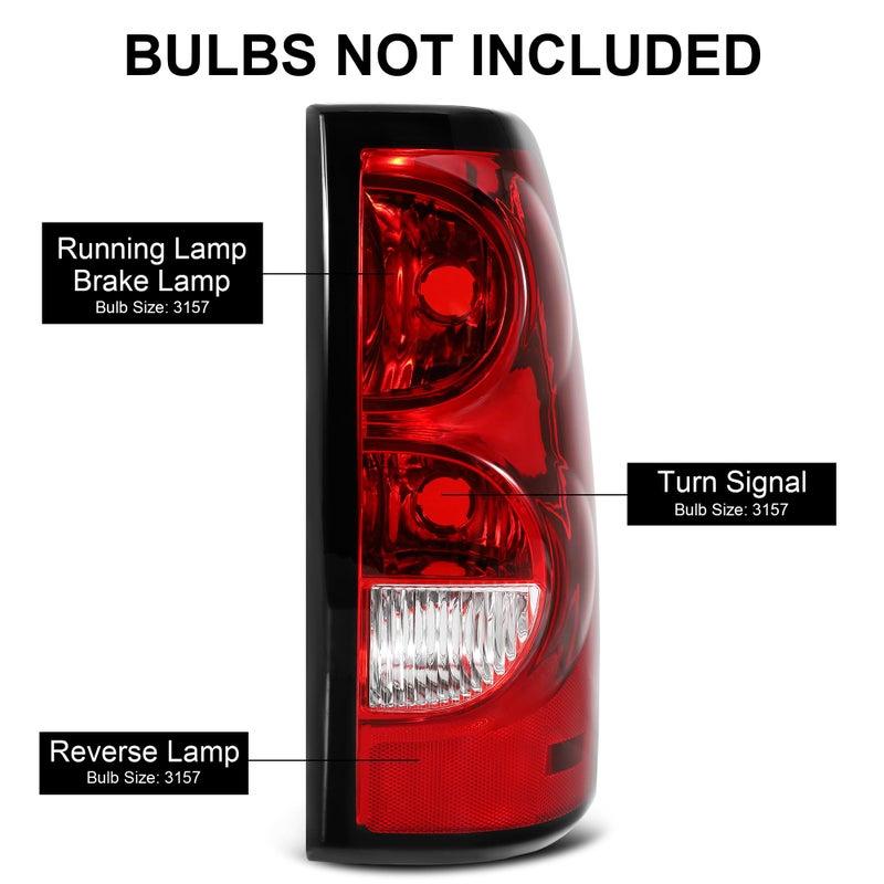 Daume Tail Lights Rear Lamp Compatible With 2003 2004 2005 2006 Chevy Silverado 03 Silverado 04 Silverado 05 Silverado 06 Silverado Brake Lamp Driver Side And Passenger Side - Image 4