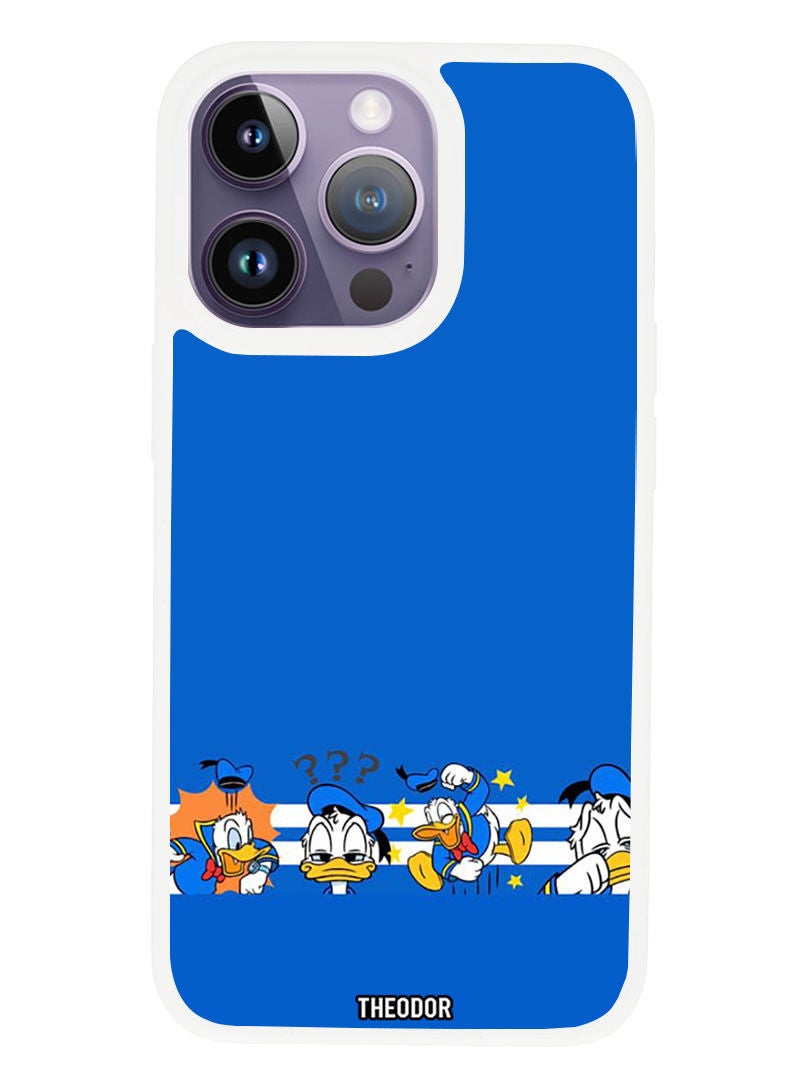 Theodor Protective Case Anti Scratch Shock Proof Cover For APPLE IPHONE 14 PRO Donald (White Bumper) - Image 1