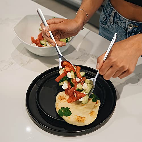 AYFDISHS 6-Piece Serving Set, Stainless Steel Serving Spoons, 9.4 Inches Large, 3 Tablespoons, 3 Slotted Spoons - Image 3