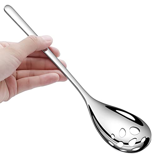 AYFDISHS 6-Piece Serving Set, Stainless Steel Serving Spoons, 9.4 Inches Large, 3 Tablespoons, 3 Slotted Spoons - Image 2