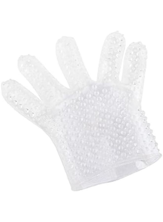Premium Transparent Silicone Massage Glove – Soft Spiked Bath Scrubber for Relaxation & Deep Cleansing - Image 1