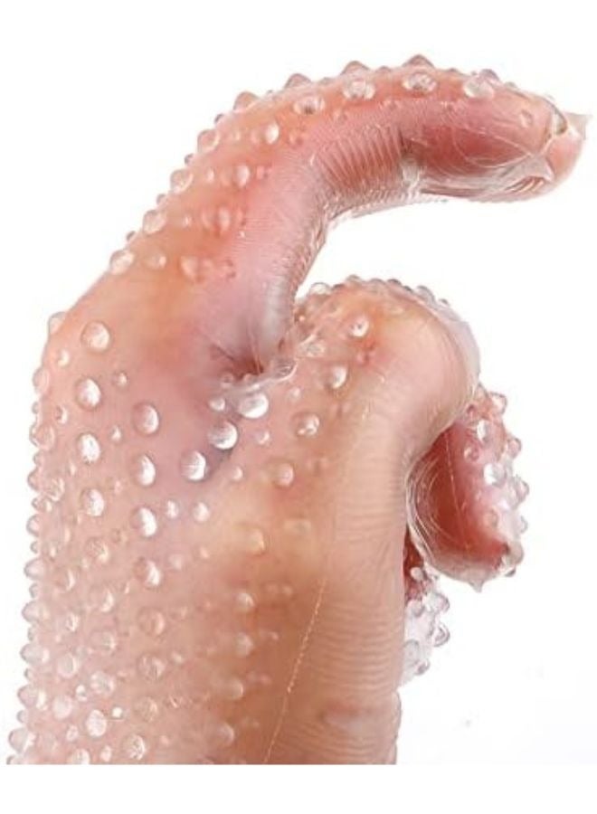 Premium Transparent Silicone Massage Glove – Soft Spiked Bath Scrubber for Relaxation & Deep Cleansing - Image 4
