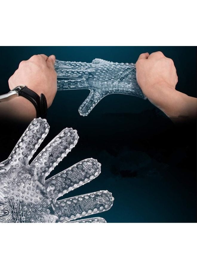 Premium Transparent Silicone Massage Glove – Soft Spiked Bath Scrubber for Relaxation & Deep Cleansing - Image 5