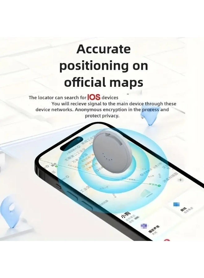 LuckyNov (2 Pack)Smart Bluetooth Tracker Key Finder – Anti-Loss Device Compatible with Apple Find My App, Works with iOS, with Alarm and Bluetooth 5.2 - Image 2