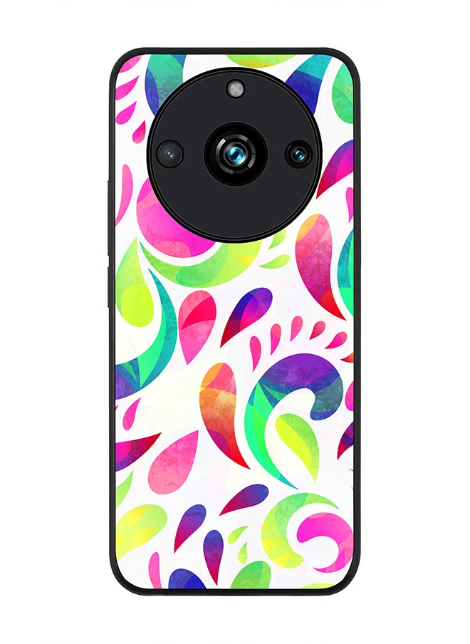 Stylizedd Rugged Black Edge case for Realme 11 Pro/Realme 11 Pro+, Custom Slim fit Flexible Anti Drop Thin Phone Case Cover - Floral Blast  - Image 1