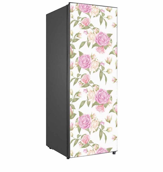 FLOWER DESIGN FRIDGE STICKER SKIN FULLY WATERPROOF VINYL STICKER 60 CM X 160 CM FRS2101