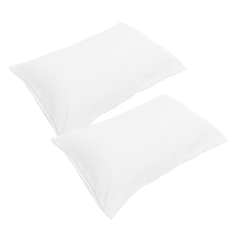 White Envelope Pillow Cases For Toddlers 2 Pack Travel Friendly Kids Pillow Covers - Image 2