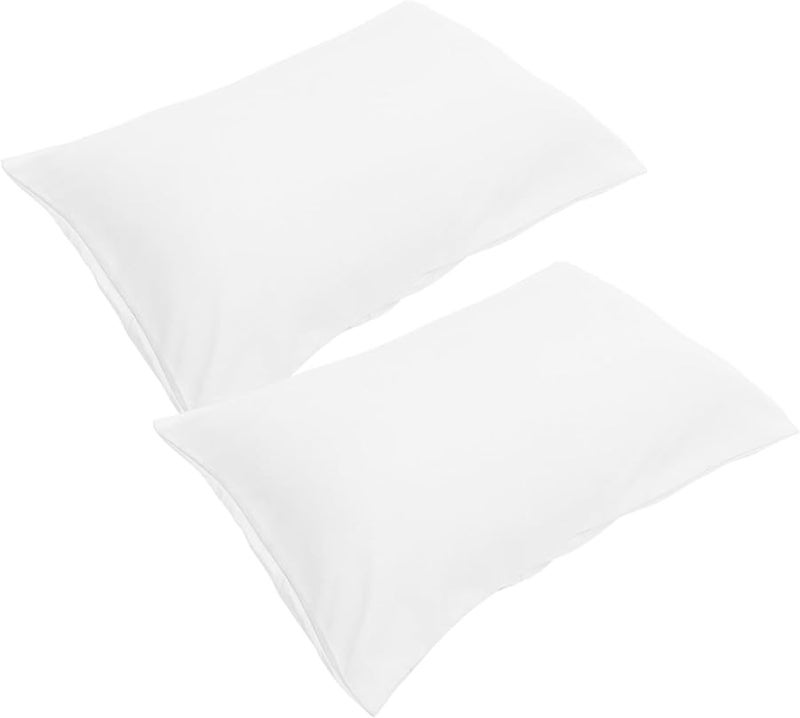 White Envelope Pillow Cases For Toddlers 2 Pack Travel Friendly Kids Pillow Covers - Image 1