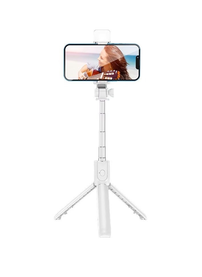 Selfie stick + LED light / Mini extendable tripod with remote control - Image 1