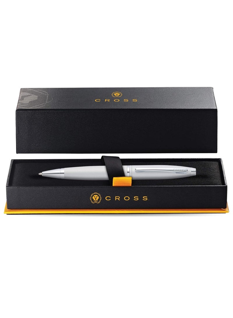 Cross 1-Piece Calais Ballpoint Pen In Gift Box Black Ink Grey Barrel - Image 2