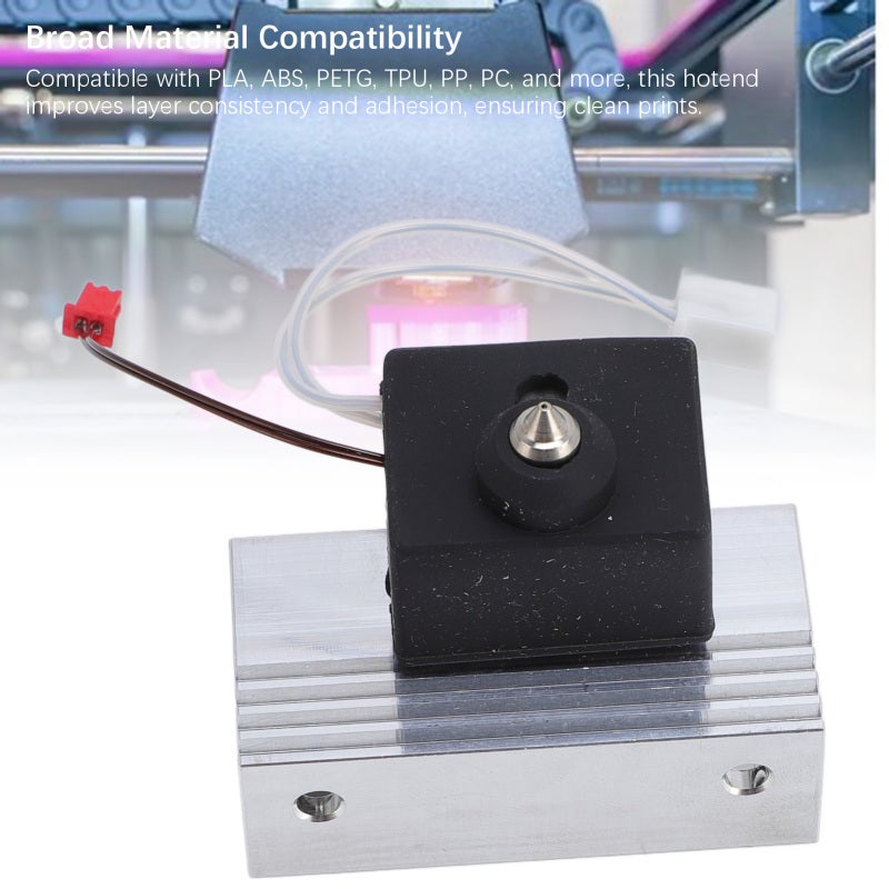 3D Printer Hotend Kit: 0.4mm Plated Copper Nozzle, 80W Ceramic Heater - Multi Material Printing Capability, High Temperature Hotend for 3D Printing Upgrade - Image 4