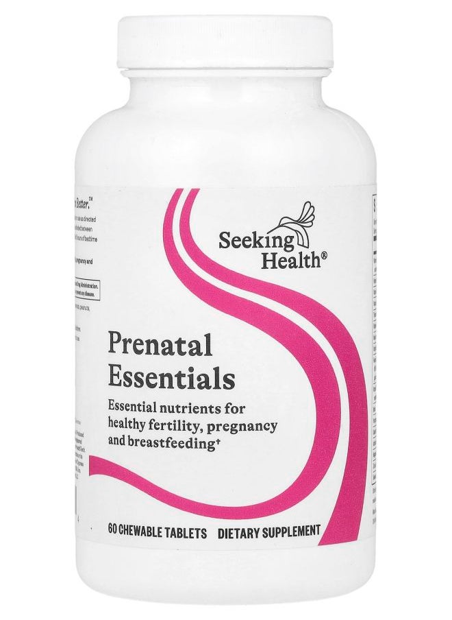 Seeking Health Prenatal Essentials 60 Chewable Tablets 