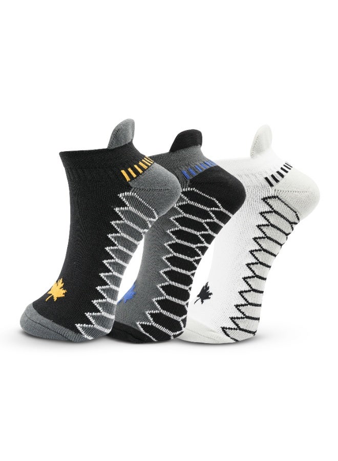 الورقة البيضاء 3 حزم من الجوارب القصيرة سريعة الجفاف عالية الأداء - Image 1