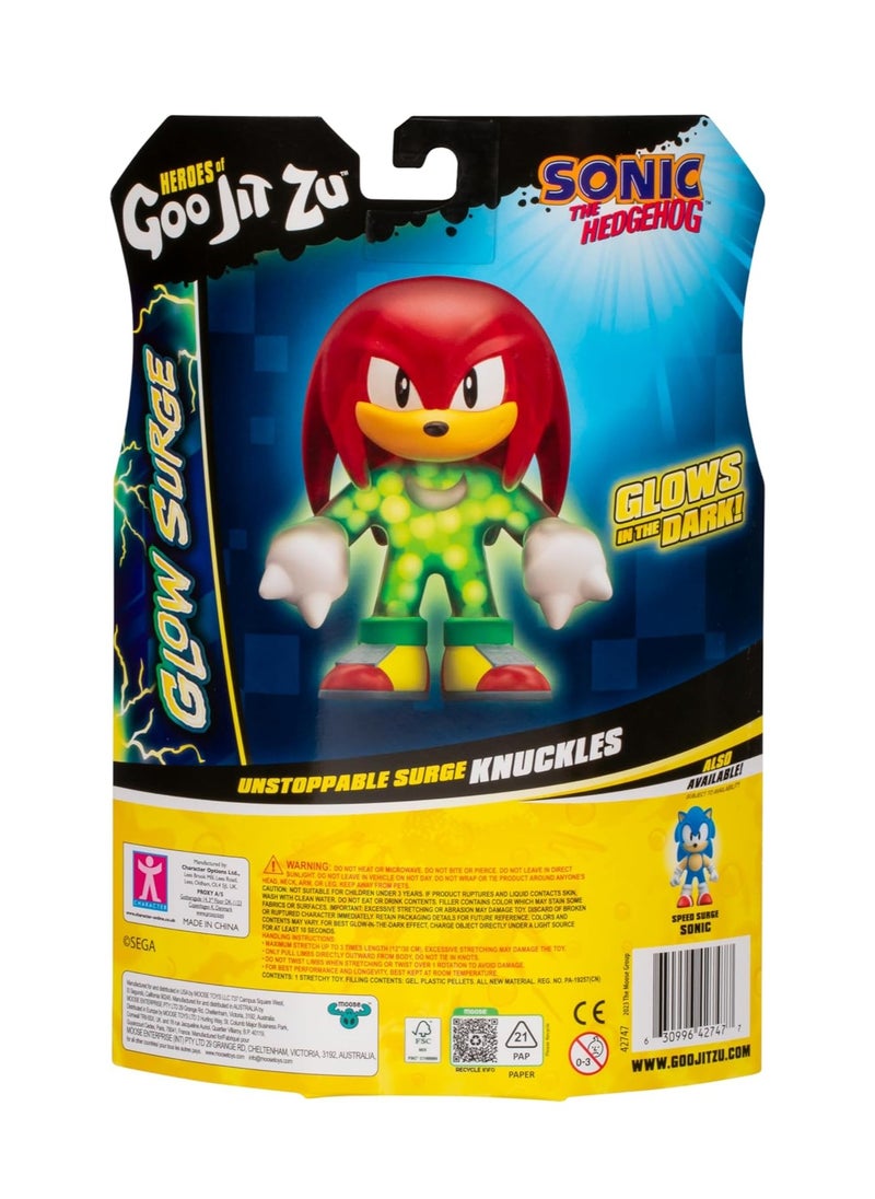 GOO JIT ZU - Sonic the Hedgehog | Glow Surge Speed Surge Sonic | Gooey Stretchable Figure | Glow-in-the-Dark, Stretchable, Returns to Original Shape | Unisex | Ages 4 and Up - Image 1