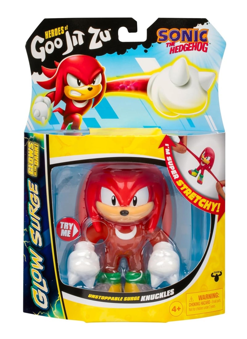 GOO JIT ZU - Sonic the Hedgehog | Glow Surge Speed Surge Sonic | Gooey Stretchable Figure | Glow-in-the-Dark, Stretchable, Returns to Original Shape | Unisex | Ages 4 and Up - Image 1