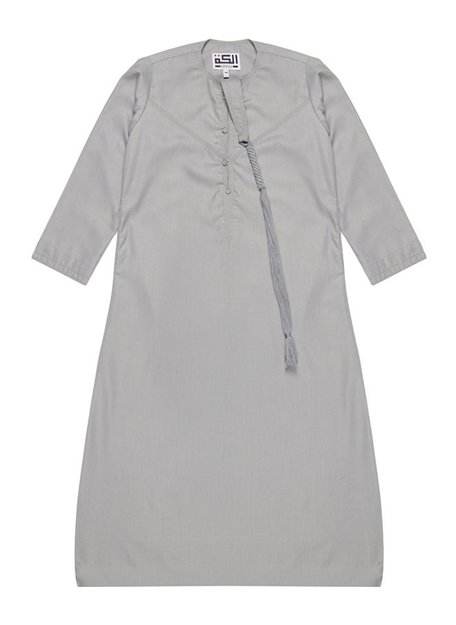 U.S. ELK Boy’s Emirati Kandura | Stitched Traditional Kids Arabic Thobe, Dishdasha, Kaftan for Boys | Long Sleeve Islamic Arab Dress with Side Pocket  - Image 3