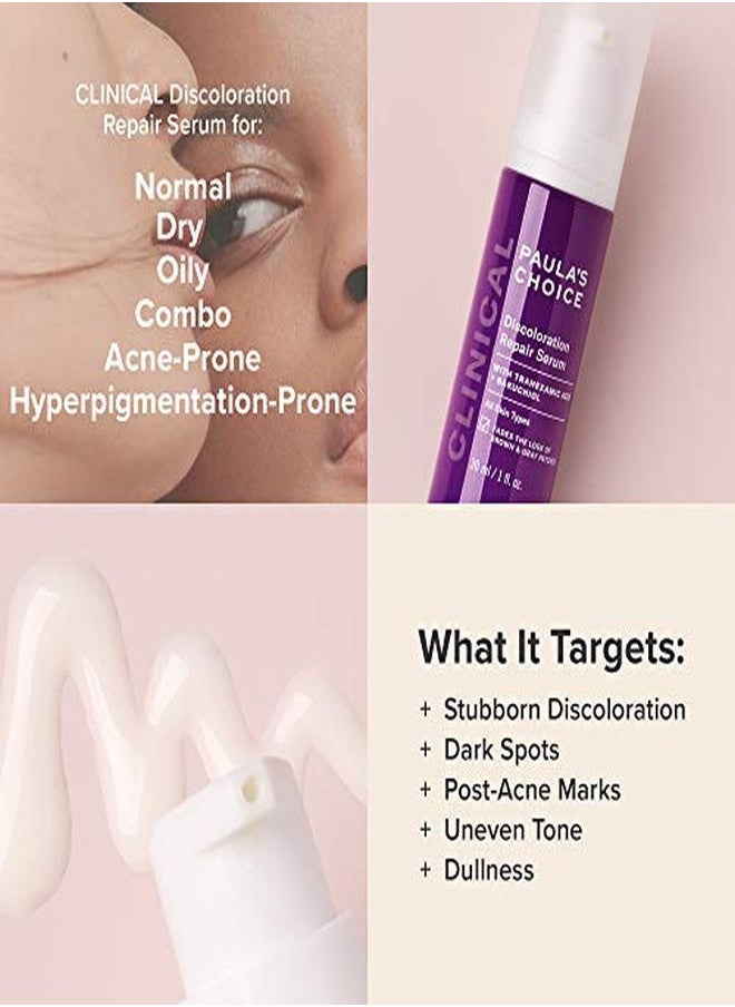 PAULA'S CHOICE - Clinical Discoloration Repair Serum With Tranexemic Acid For Stubborn Dark Spots, Post-Acne Marks & Sun Damage, Paraben-Free & Fragrance-Free, 1 Fl Oz - Image 1