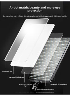 Generic Live Lighting Photography Shooting Lighting Camera Anchor Led Studio Professional Food Lighting Soft Light Beauty-Specification:24inch [2200w Flagship Single Lamp] + 2m Floor Ceiling Light Bracket  - Image 3
