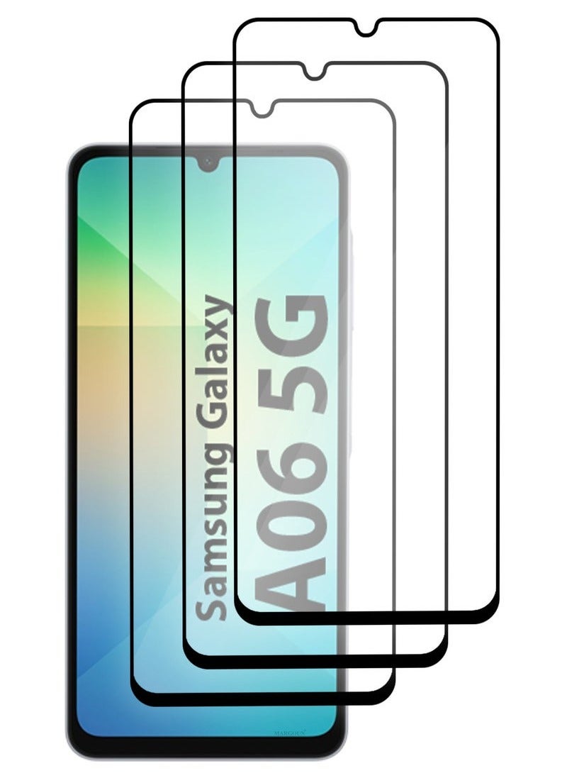 CATANES Samsung Galaxy A06 5G Screen Protector Tempered Glass 3 Pack, Protective Film Easy Installation Bubble Free