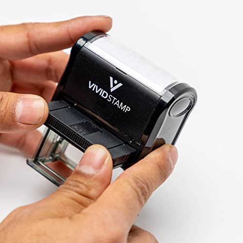 Vivid Stamp Approved w/by Date Line Self-Inking Office Rubber Stamp (Black) - Medium - Image 3