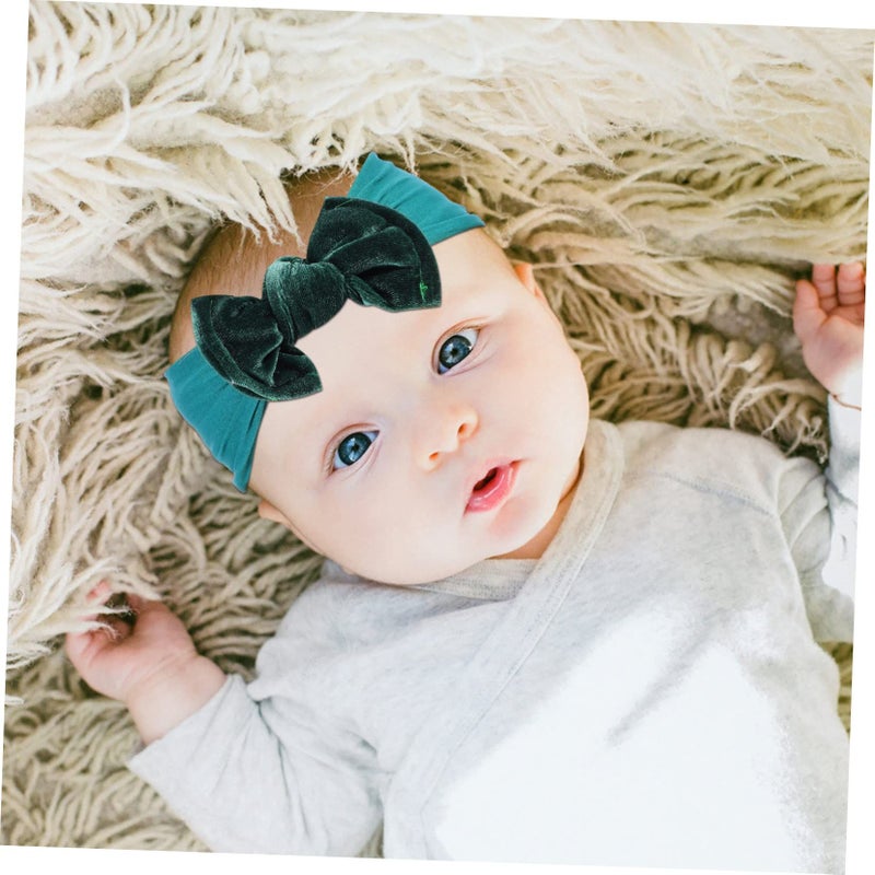 3Pcs Stretchy Nylon Bowknot Hair Bands Comfortable Headbands for Newborns Boy Girl - Image 4