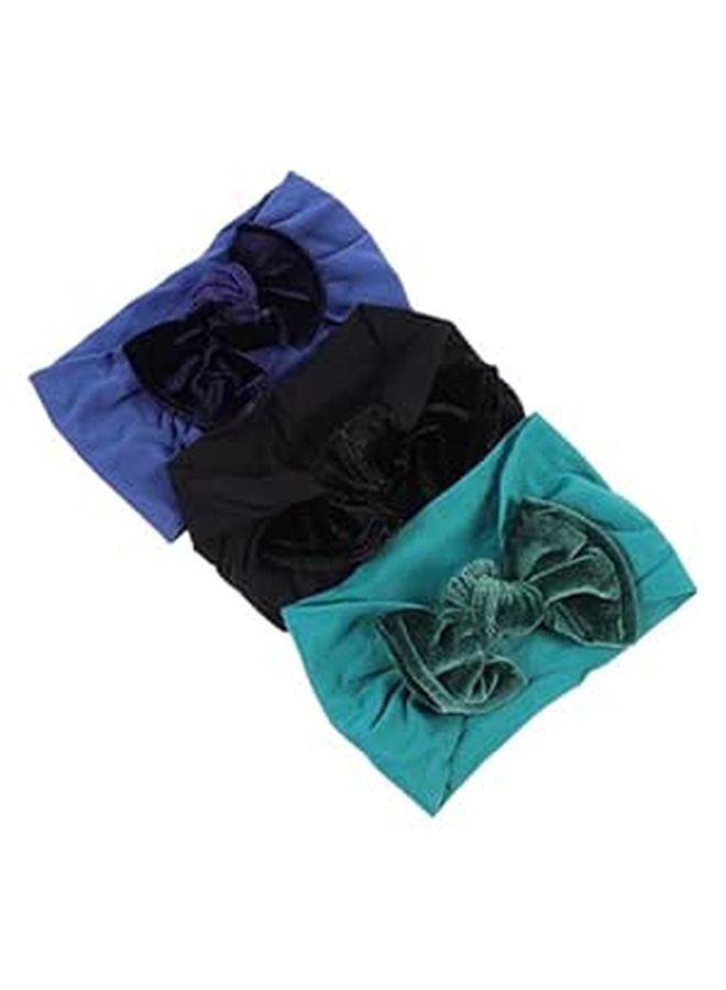 3Pcs Stretchy Nylon Bowknot Hair Bands Comfortable Headbands for Newborns Boy Girl - Image 1