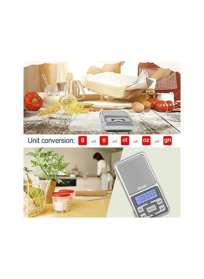 Generic - iitrust Digital Kitchen Scale, 500g / 0.1g High Precision Kitchen Scale, Multifunctional Mini Food Scale, Kitchen Weight, Tare Function, for Ingredients, Jewelry, Coffee - Image 1