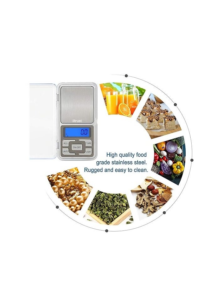 Generic - iitrust Digital Kitchen Scale, 500g / 0.1g High Precision Kitchen Scale, Multifunctional Mini Food Scale, Kitchen Weight, Tare Function, for Ingredients, Jewelry, Coffee - Image 1