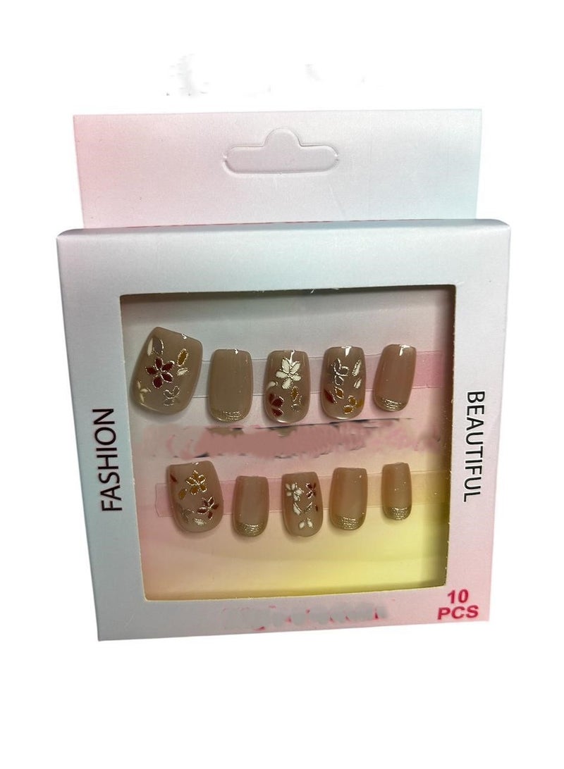 Generic 10 Pack Cat Eye False Nails - Unique Design Double Face Adhesive  - Image 2