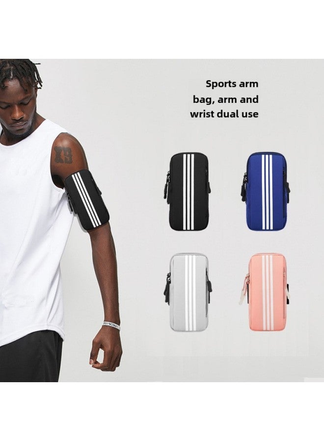 Generic Running Mobile Phone Arm Bag Mobile Phone Bag Women's Wrist Bag Fitness Men's Equipment Outdoor Sports Mobile Phone Arm Cover Handbag-Color:Black - Image 2