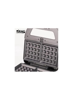 DSP Dsp Sandwich Maker & Waffles, Nuts, Donuts, Shells Maker 4 * 1 With Thermostat 800W KC1237 Black*Silver  - Image 4