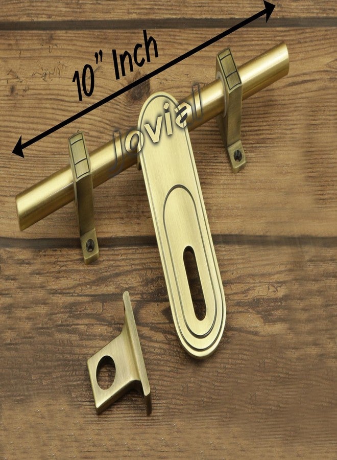Jovial 1146 Single Door Aldrop/Fancy Aldrop/Door Aldrop/Aldrop for Door/Door Fittings Kit/Door Accessories/Door Kit (10 Inch, 16 mm Rod Dia, Finish : Antique Brass) - Image 2