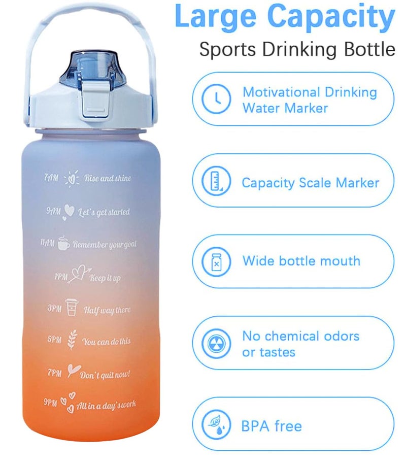 US1984 Gallon Water Bottle 2 Litre for Gym & Sports | BPA Free Fridge Water Bottle | Sipper Cap | Leak proof Easy to Clean | Daily Hydration | Best Usage for Office/School/College/Yoga (Blue, Plastic) - Image 5