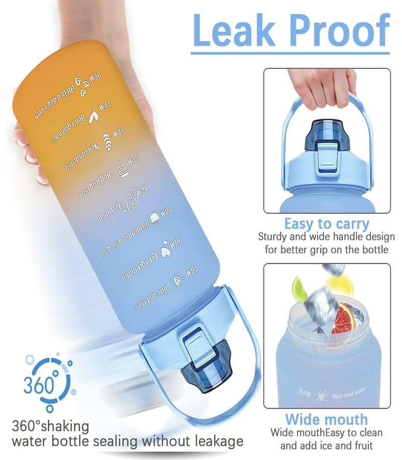 US1984 Gallon Water Bottle 2 Litre for Gym & Sports | BPA Free Fridge Water Bottle | Sipper Cap | Leak proof Easy to Clean | Daily Hydration | Best Usage for Office/School/College/Yoga (Blue, Plastic) - Image 3