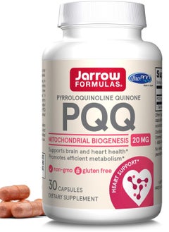 جارو فورملاز PQQ ٢٠ ملغ، مكمل غذائي، يدعم القلب والدماغ والتمثيل الغذائي، ٣٠ كبسولة نباتية، كمية تكفي ٣٠ يومًا  - Image 1