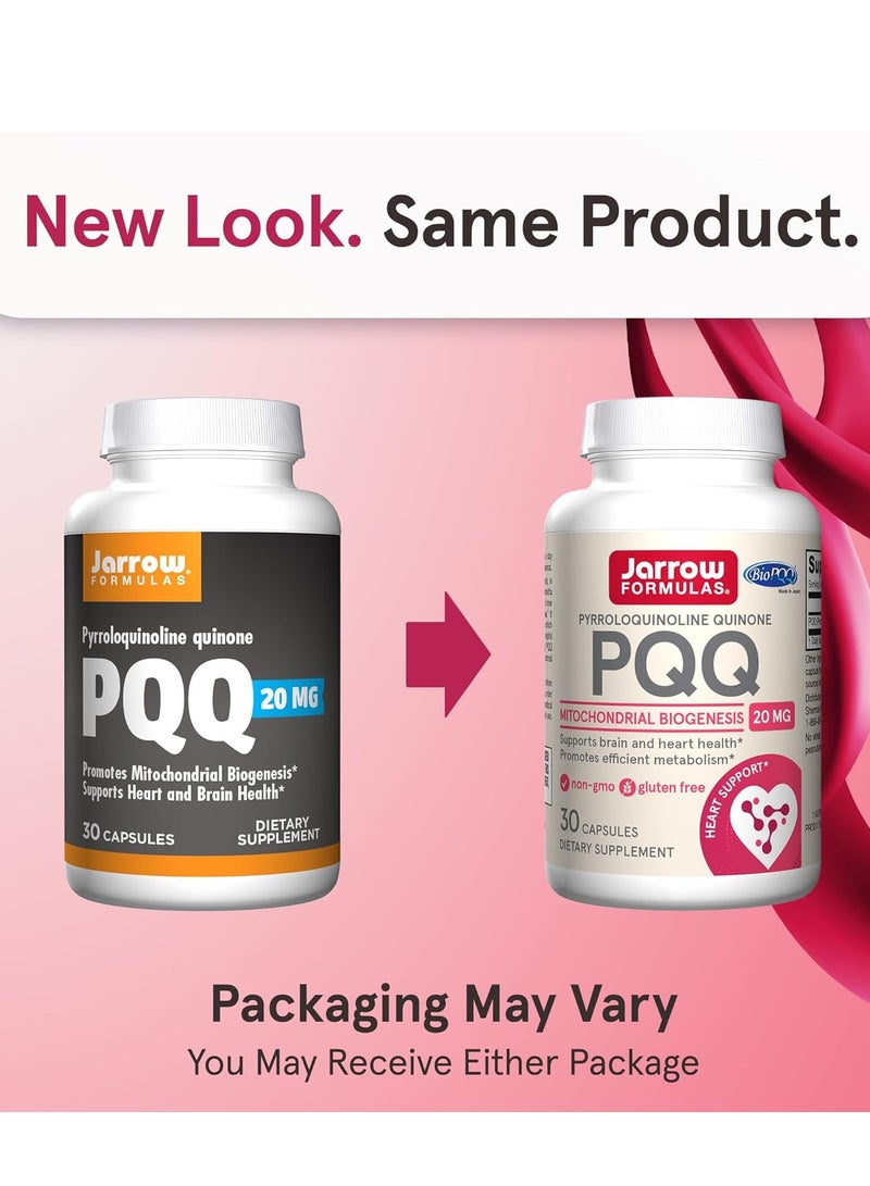 جارو فورملاز PQQ ٢٠ ملغ، مكمل غذائي، يدعم القلب والدماغ والتمثيل الغذائي، ٣٠ كبسولة نباتية، كمية تكفي ٣٠ يومًا - Image 2