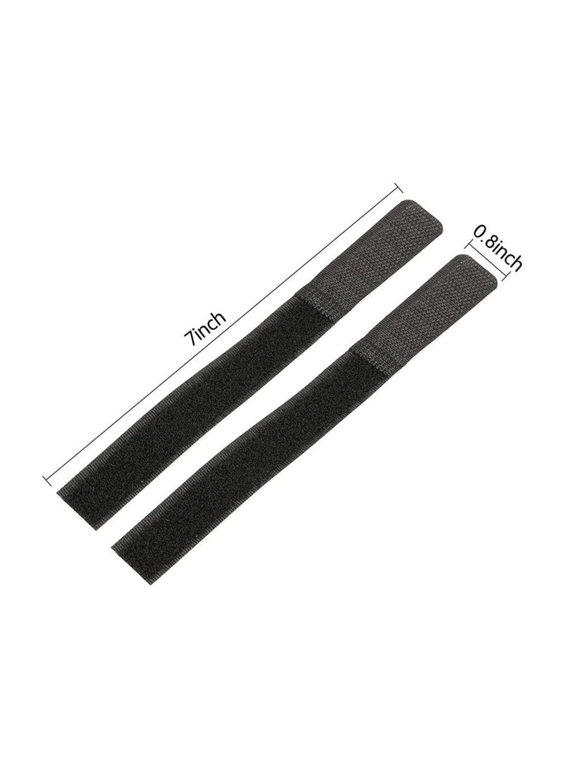 60PCS Reusable Cable Ties, Travel Wire & Cord Straps Organizer, Under Desk Management for Computer/PC/Laptop/TV/Electronics, Black Nylon and 7 Inches in Length