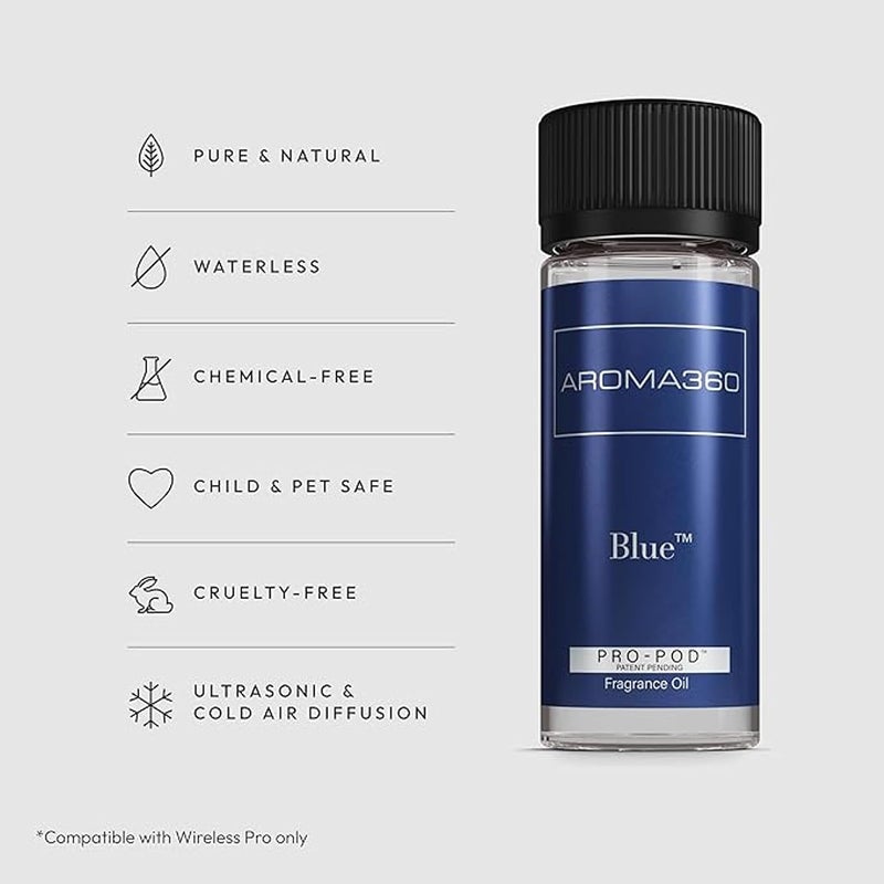 AROMA360 Pro Pod - Fragrance Oil Inspired by Nest Cedar Leaf & Lavender - Scent Includes Amber, Santal, Iris & Oud Wood - Blue, 50mL/1.7 fl oz - Image 3