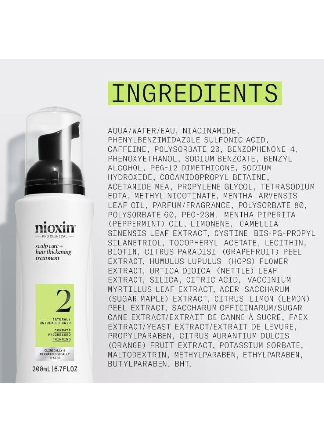 Nioxin System 2 Scalp Care & Hair Thickening Leave-In Treatment 100ml | For Natural Hair with Progressed Thinning | Hair Density & Scalp Treatment with Niacinamide & Biotin | Professional Thickening & Strengthening Hair Care - Image 4