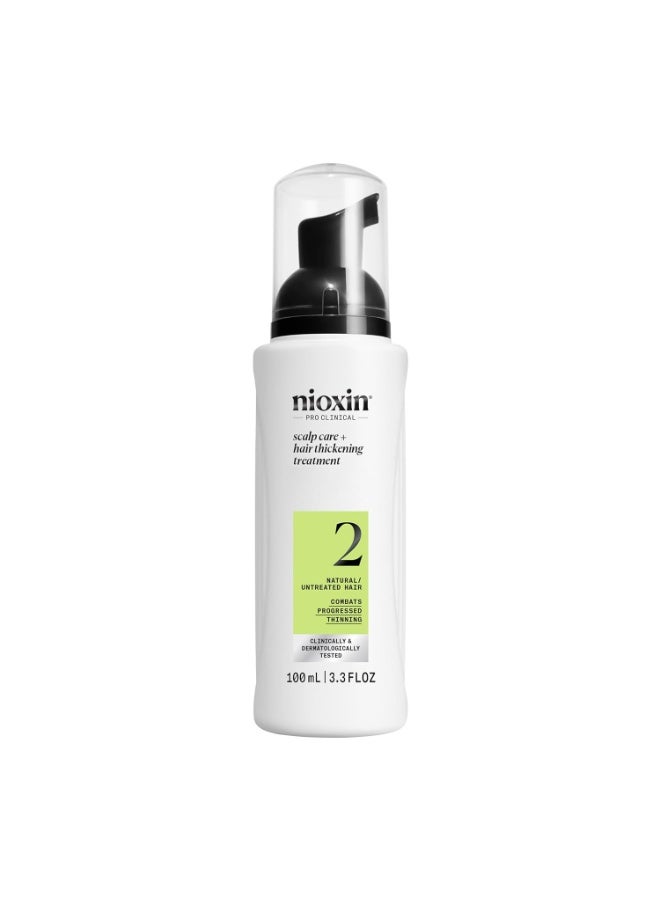 Nioxin System 2 Scalp Care & Hair Thickening Leave-In Treatment 100ml | For Natural Hair with Progressed Thinning | Hair Density & Scalp Treatment with Niacinamide & Biotin | Professional Thickening & Strengthening Hair Care - Image 1