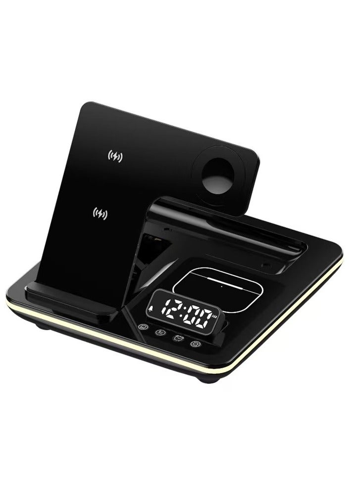 general Three in one wireless charger, electric folding, three in one wireless charger (black universal version) - Image 2