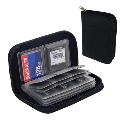 IVICOO SD Card Holder Case,Micro SD Card Holder,Portable 22 Memory Card Case for 18 SD and 4 CF (Black / 22 Slots - 2 Pack) - Image 1