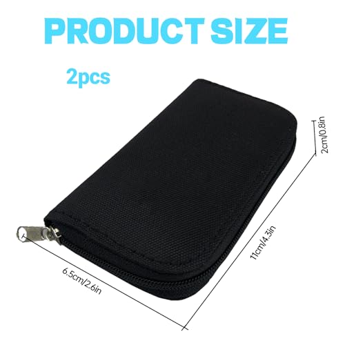 IVICOO SD Card Holder Case,Micro SD Card Holder,Portable 22 Memory Card Case for 18 SD and 4 CF (Black / 22 Slots - 2 Pack) - Image 2