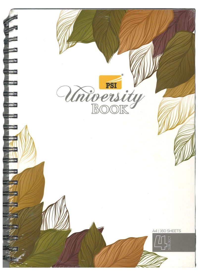 Psi - A4 Size University Notebook With Four Subject Divisons 160 Sheets - Image 1