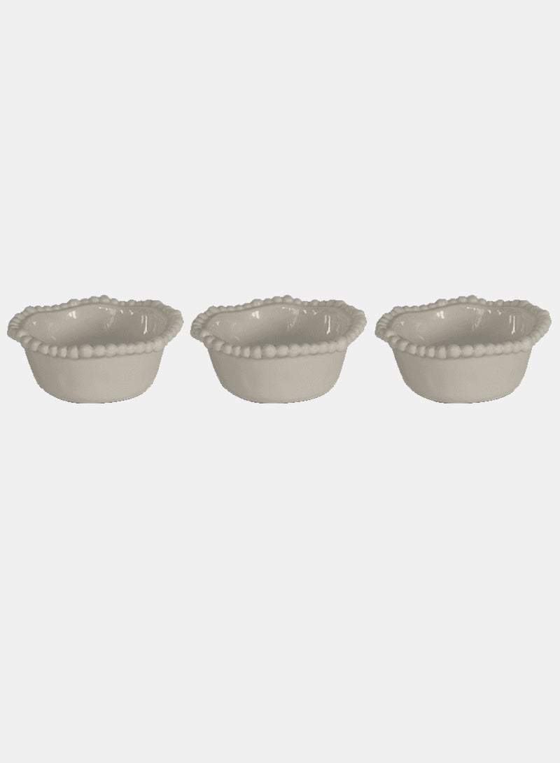 Baci Milano Set 3 Small Bowls - Taupe - Image 2