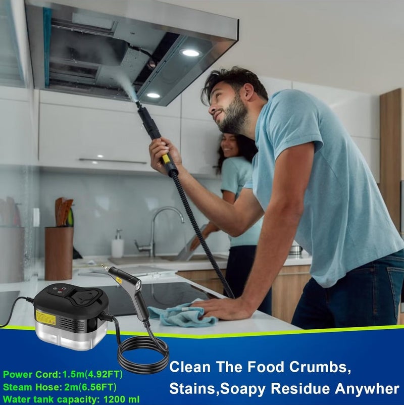 ايتي لايف منظف ​​بخاري، جهاز بخاري مضغوط 4.5 بار للتنظيف، جهاز بخاري متعدد الأغراض للمنزل، منظف بخاري محمول، مع 6 قطع من الملحقات، جهاز بخاري للسيارة، منظف بخاري محمول للمطبخ والحمام والبلاط - Image 5