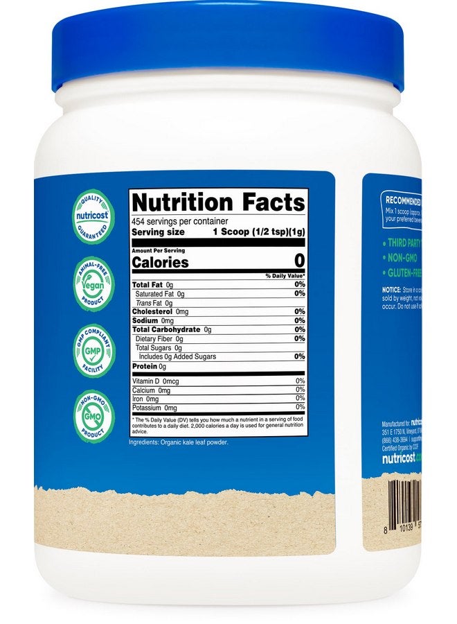 Nutricost Organic Kale Powder 1LB - All Natural, Non-GMO, Gluten Free, Certified USDA Organic Kale - Image 4