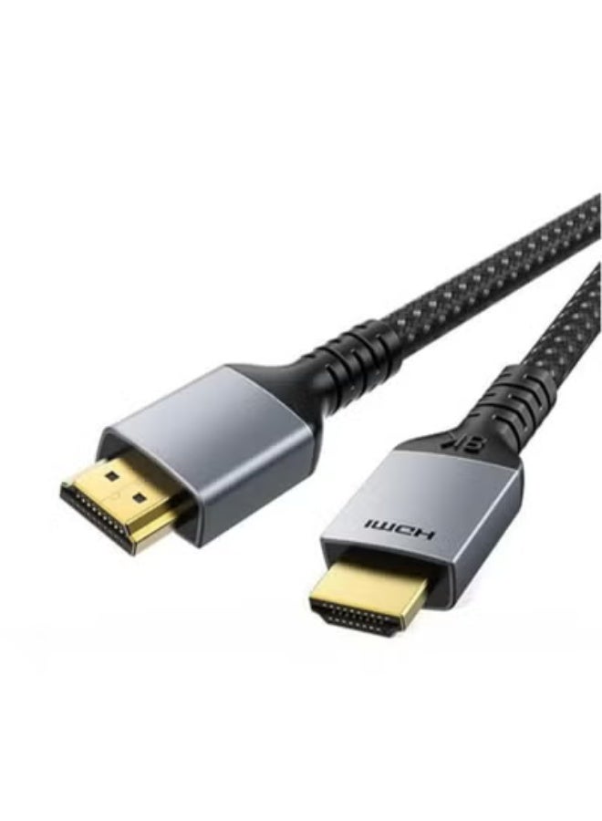 8K HDMI 2.1 Cable - Ultra High Speed 48Gbps - Supports 8K@60Hz & 4K@144Hz - Nylon Braided Cord with eARC & Dolby Vision - Image 1