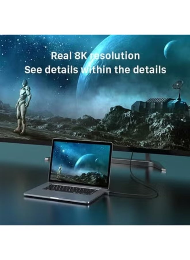 8K HDMI 2.1 Cable - Ultra High Speed 48Gbps - Supports 8K@60Hz & 4K@144Hz - Nylon Braided Cord with eARC & Dolby Vision - Image 3