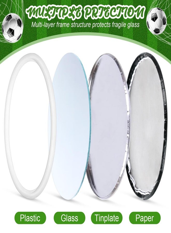 Yookeer 18 Pcs Soccer Gifts for Team Bulk Soccer Compact Round Makeup Mirror 2.76 Inch Portable Sport Pocket Mirror for Purse Bag Ideas Team Girl Player Accessories Party Supplies - Image 4